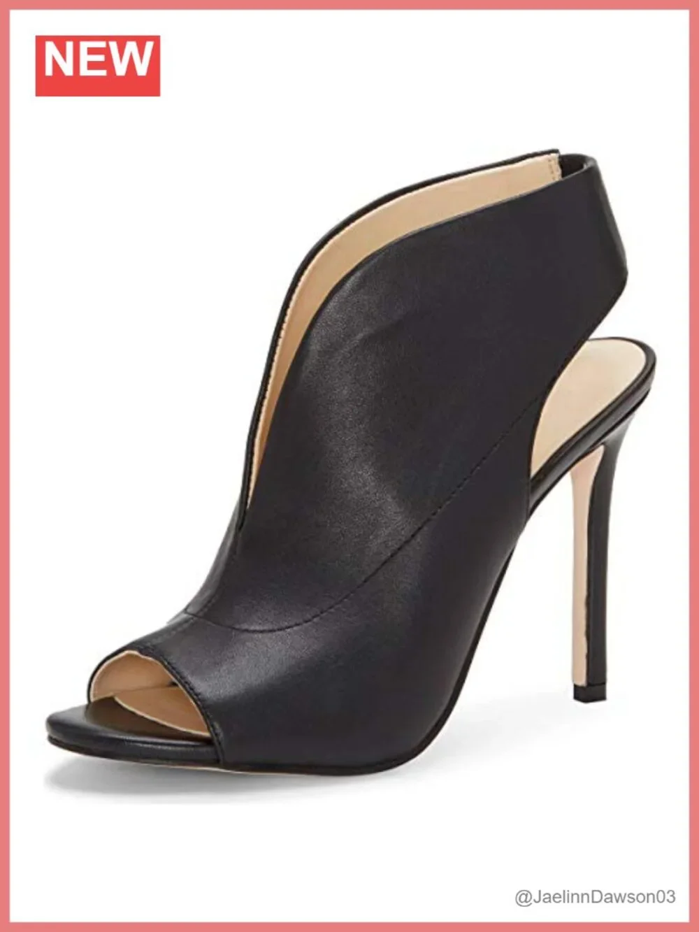 Slingback Peep Toe Stiletto High Heel Sandals Cutout Party Office Faux Leather